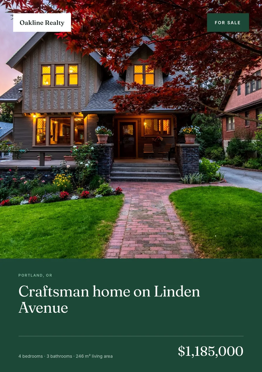 Multi-page brochure generated from the listing